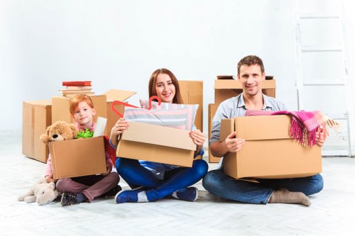 Packing office furniture and equipment for a Kingston upon Thames relocation