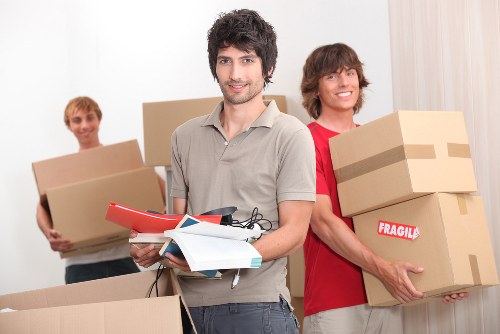 Packed household items ready for local removal services