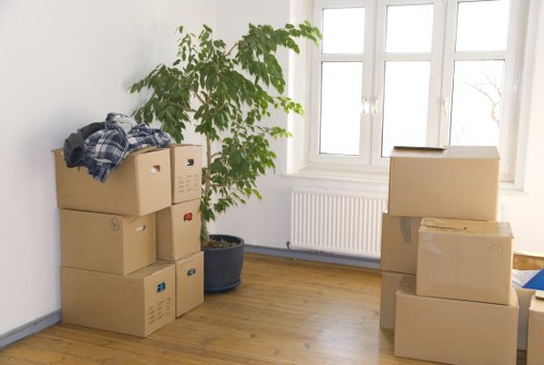 Office furniture and IT equipment ready for a commercial move in Kingston upon Thames