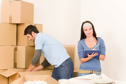 Loading and unloading belongings during a Kingston upon Thames removal