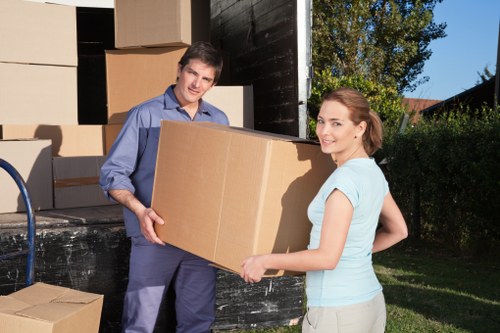Office relocation items prepared for transport in Kingston upon Thames