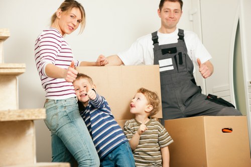 Customer reviewing service terms before a removal booking
